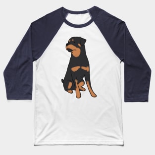 rottweiler dog illustration Baseball T-Shirt